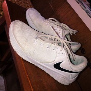 White Nike volleyball shoes